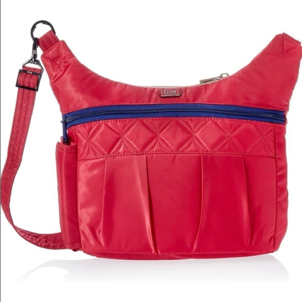 Lug Swing Crossbody Purse Quilted Travel Hot Pink Pockets Shoulder Bag